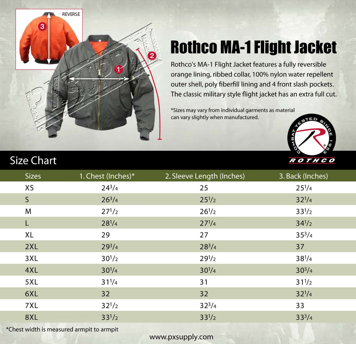 Rothco MA-1 Flight Jacket - Navy Blue