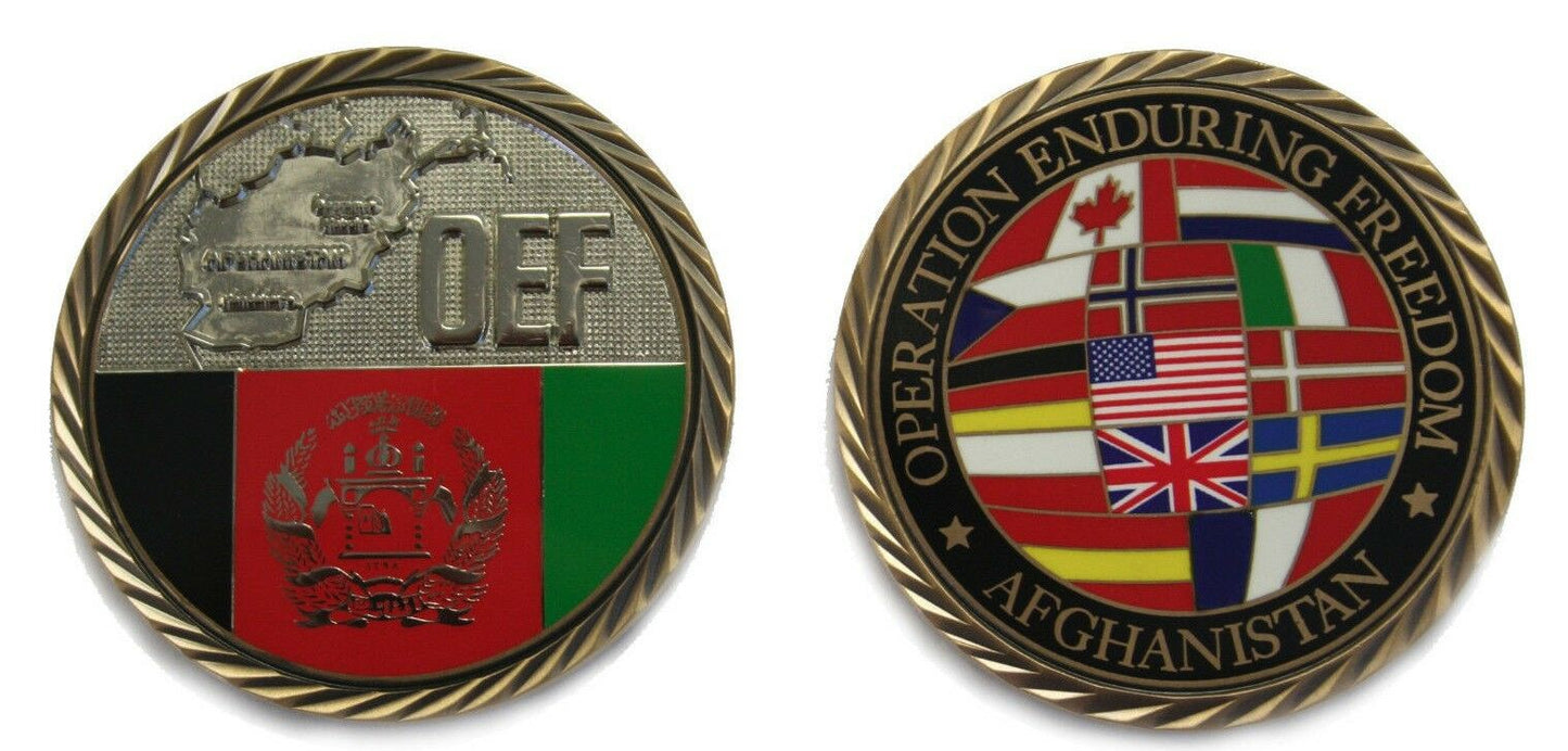 Military Challenge Coin - OEF Afghanistan Coalition Forces