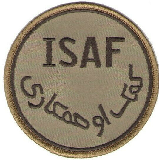 isaf afghanistan military patch desert tan operation enduring freedom oef nato