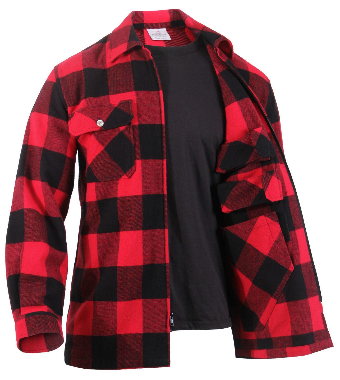 Rothco Concealed Carry Flannel Shirt - Red and Black