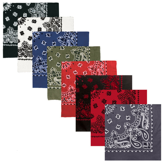 Rothco Trainmen Paisley Bandana – Extra-Large 27” X 27"