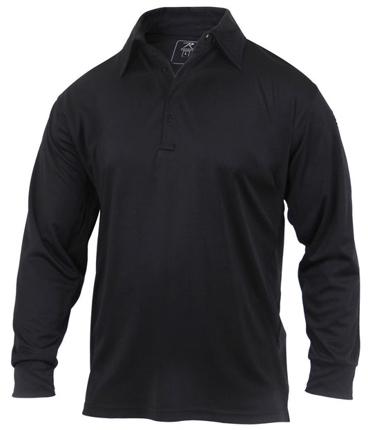 Rothco Long Sleeve Tactical Performance Polo - Black