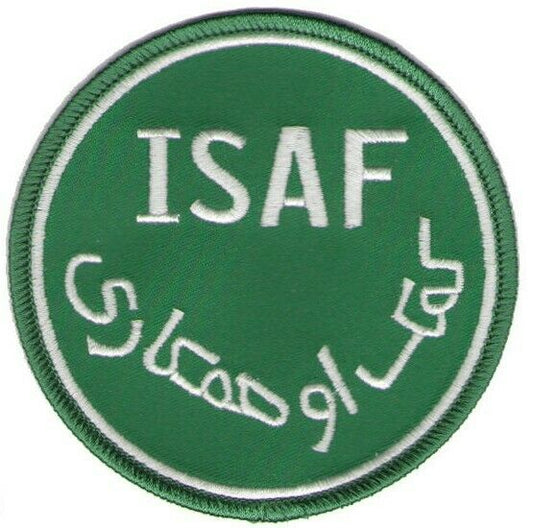 ISAF Afghanistan Military Patch Green Nato Operation Enduring Freedom