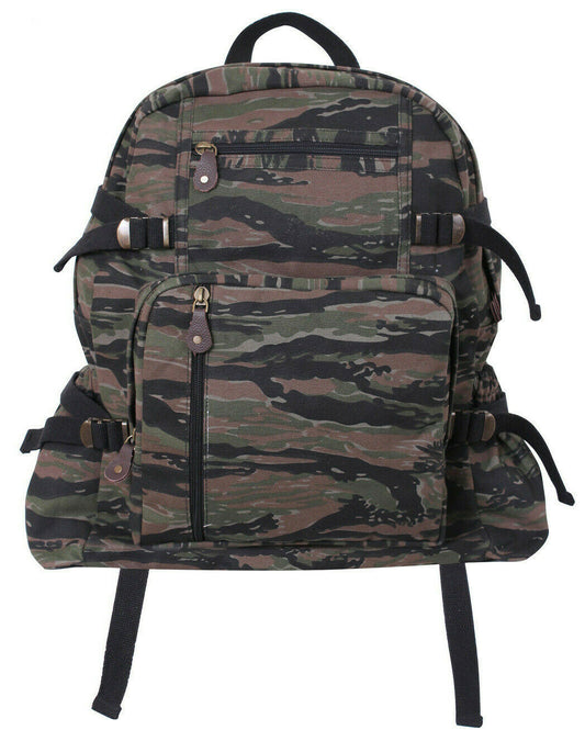 Rothco Jumbo Vintage Canvas Backpack - Tigerstripe Camo