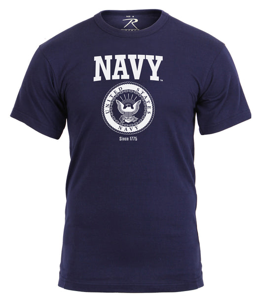 USN T-shirt US Navy Military Blue Tee Shirt Rothco 61610