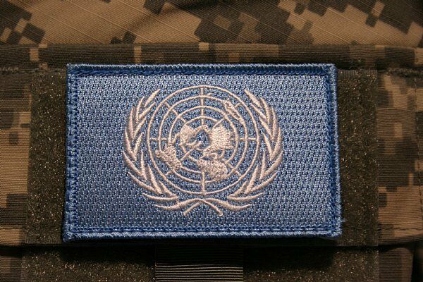 Tactical UN Flag Patch United Nations Blue and White