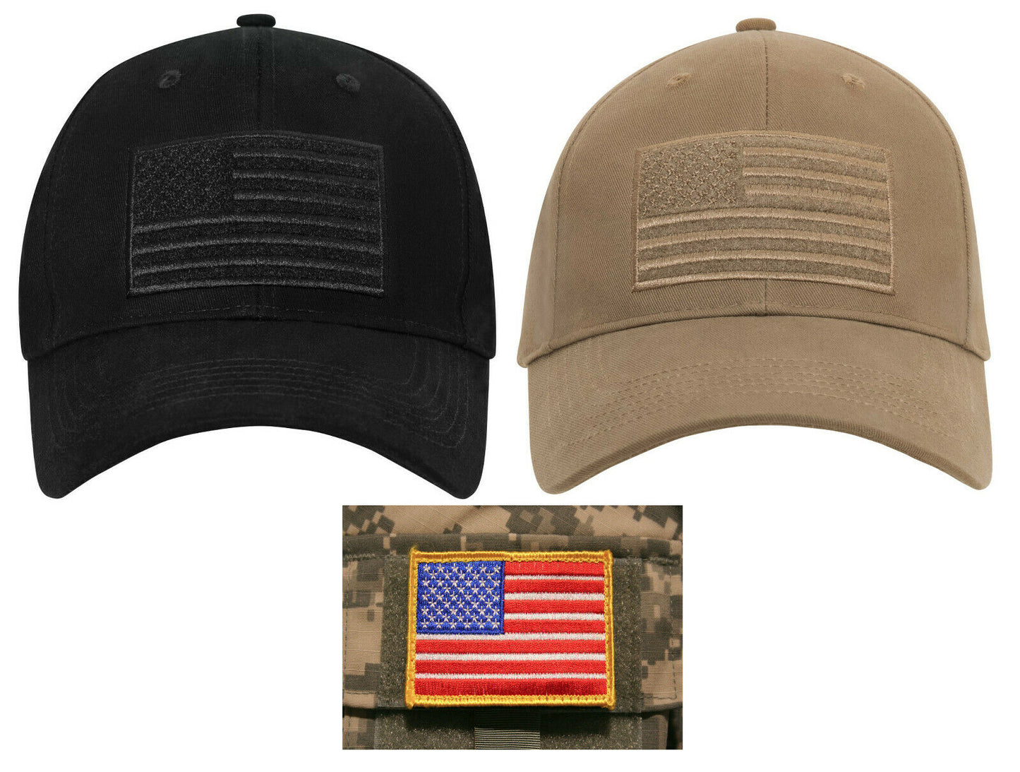Rothco Hook & Loop U.S. Flag Patch Low Profile Cap