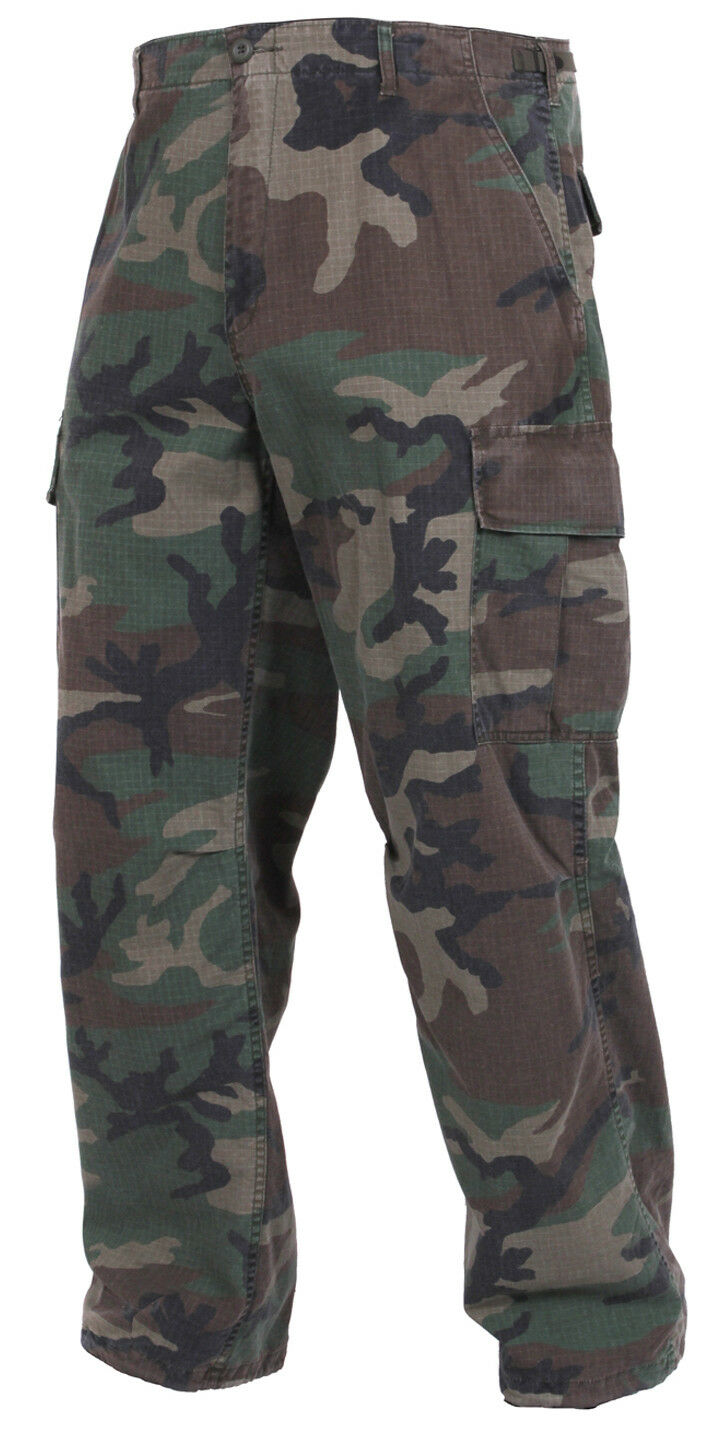 Rothco Vintage Vietnam Rip-Stop Fatigue Pants - Woodland Camo