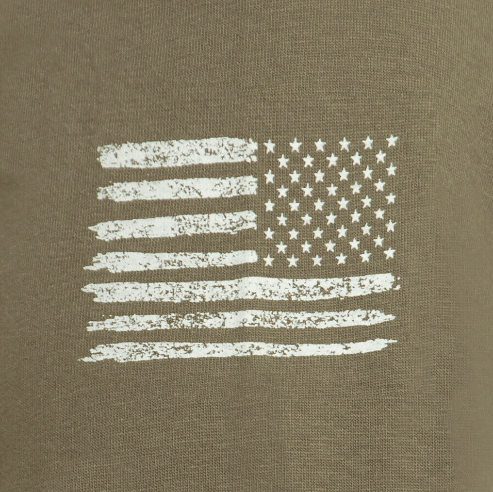 Rothco US Flag Long Sleeve T-Shirt - Coyote Brown