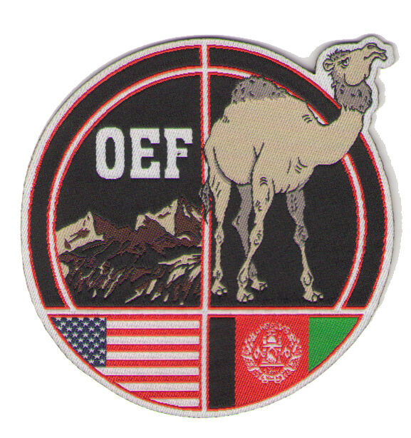 Military Afghanistan Patch OEF Operation Enduring Freedom Camel US Flag USA