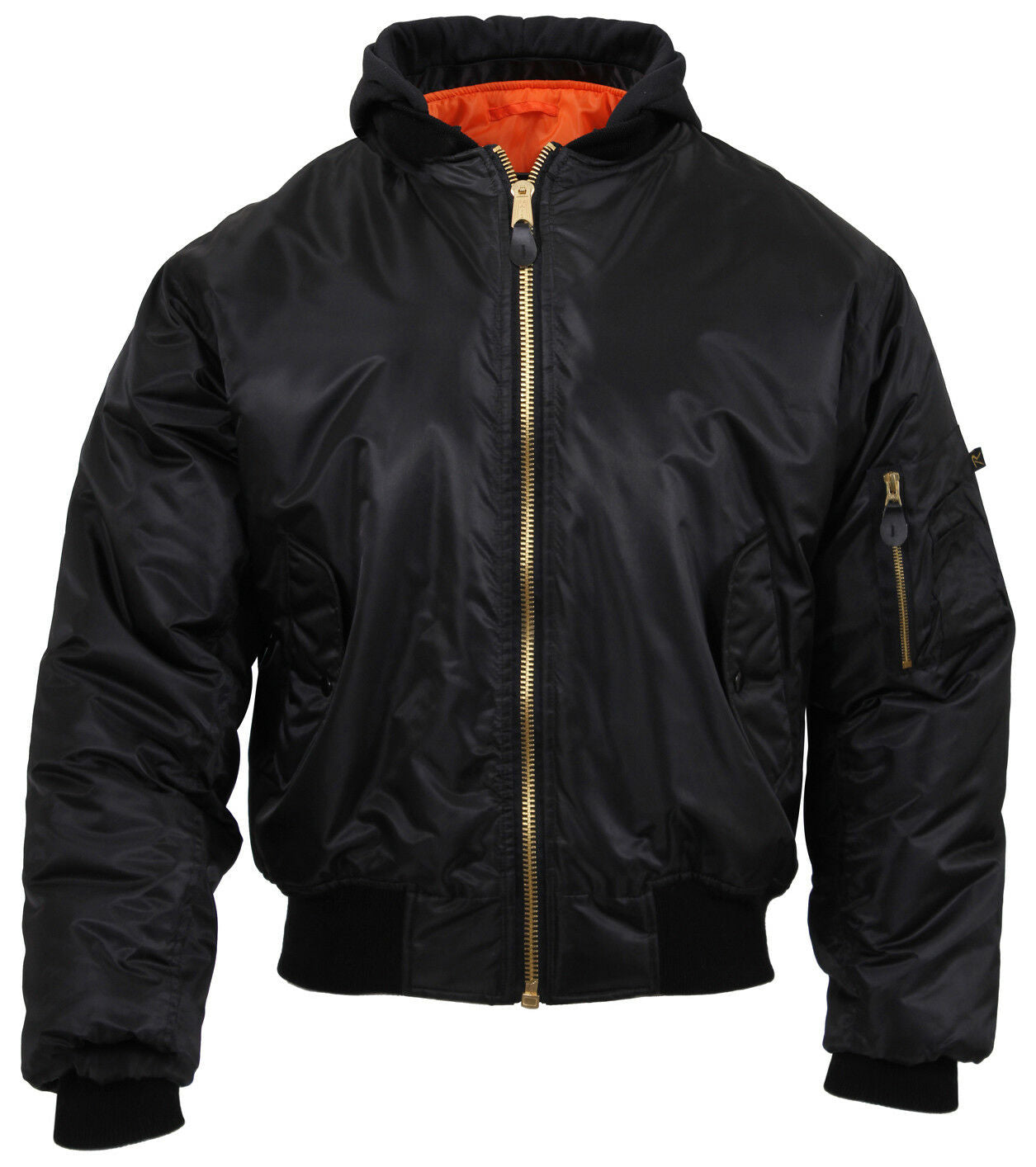 Rothco Hooded MA-1 Flight Jacket - Black