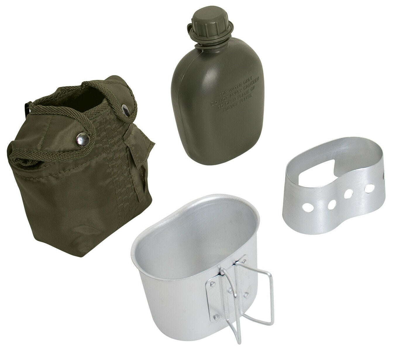 Rothco 4 Piece Canteen Kit With Cover, Aluminum Cup & Stove Stand