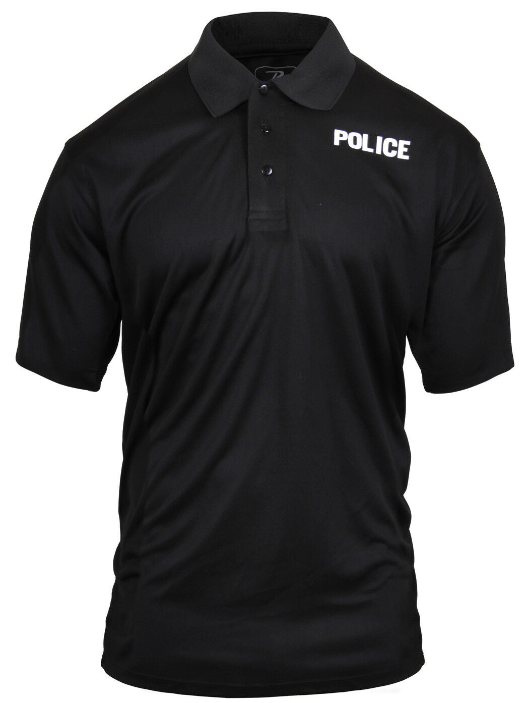 Tactical Black Police Polo Shirt Performance Breathable Rothco 3282