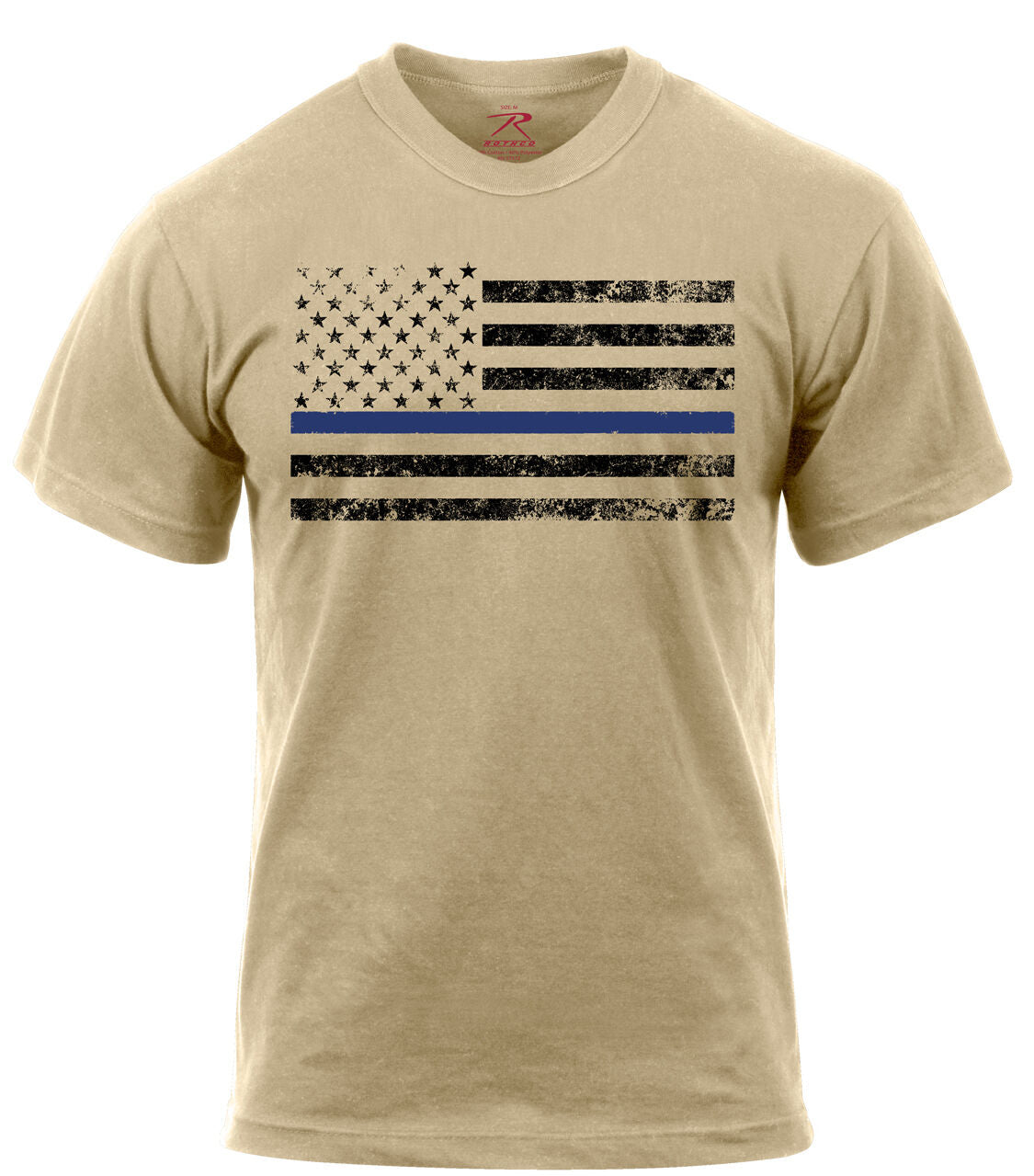 Rothco Thin Blue Line T-Shirt - Desert Sand