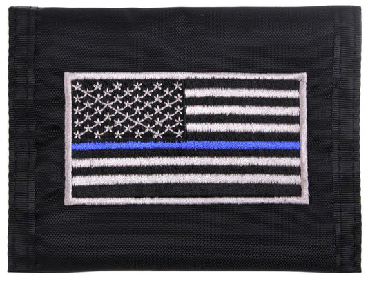 Rothco Thin Blue Line Flag Nylon Commando Wallet