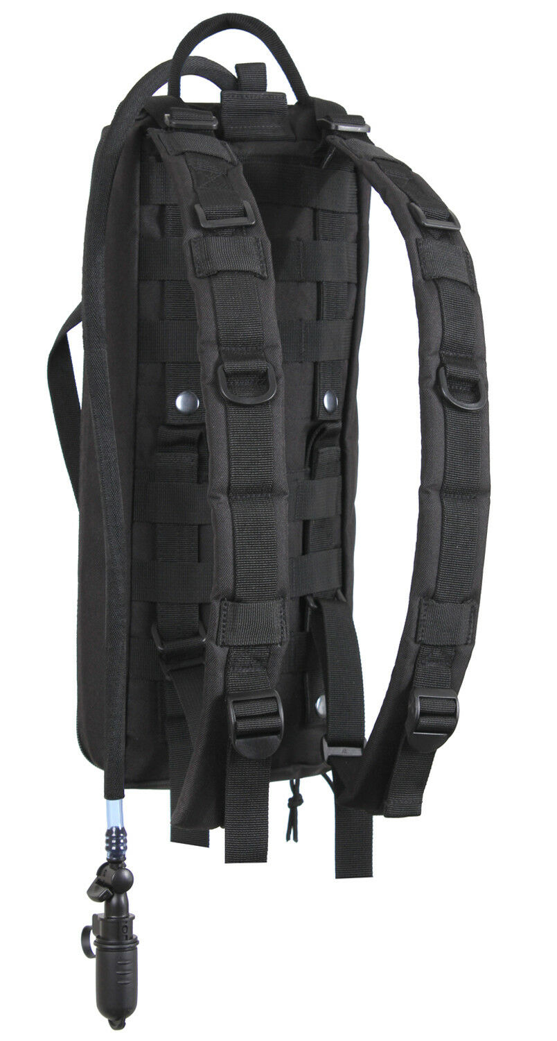 Tactical Hydration Pack With Bladder Molle Attachable Black Rothco 2964