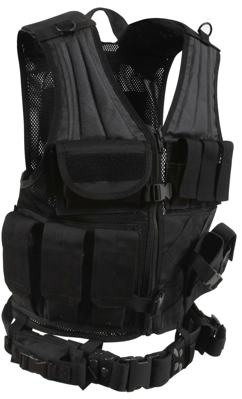 Rothco Cross Draw MOLLE Tactical Vest - Black