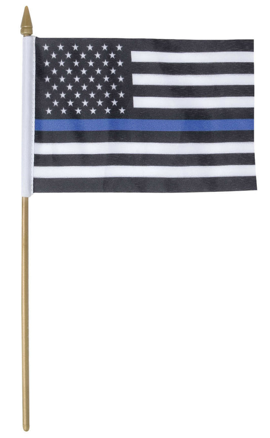 Rothco Thin Blue Line Stick Flag