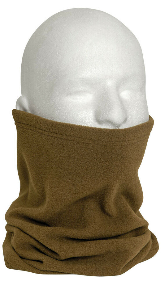 fleece neck warmer acu foliage coyote black cold weather gear rothco 5570/72