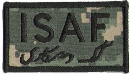 Military ISAF Patch ACU Digital Camo Afghanistan OEF Patch Enduring Freedom NATO
