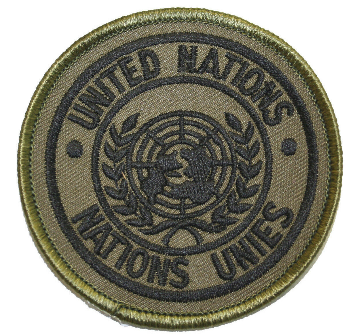 patch un united nations green black subdued