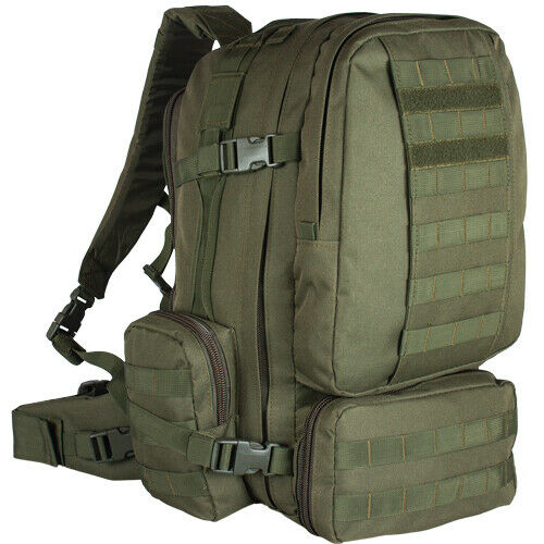 Large Tactical Backpack 2 Day Combat Pack Travel Hiking Back Pack Olive Drab