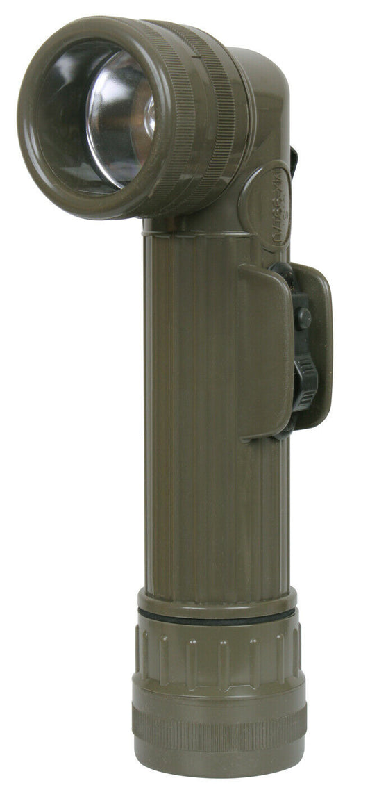 Flashlight Olive Drab Fulton Military Issue Angle Head OD MX-991/USA Rothco 688