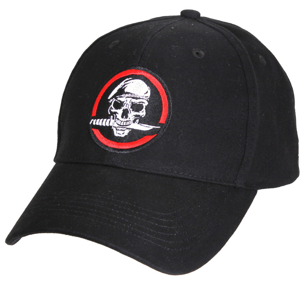 Special Forces Hat Skull Knife Soldier Ballcap Baseball Cap Black Rothco 9813