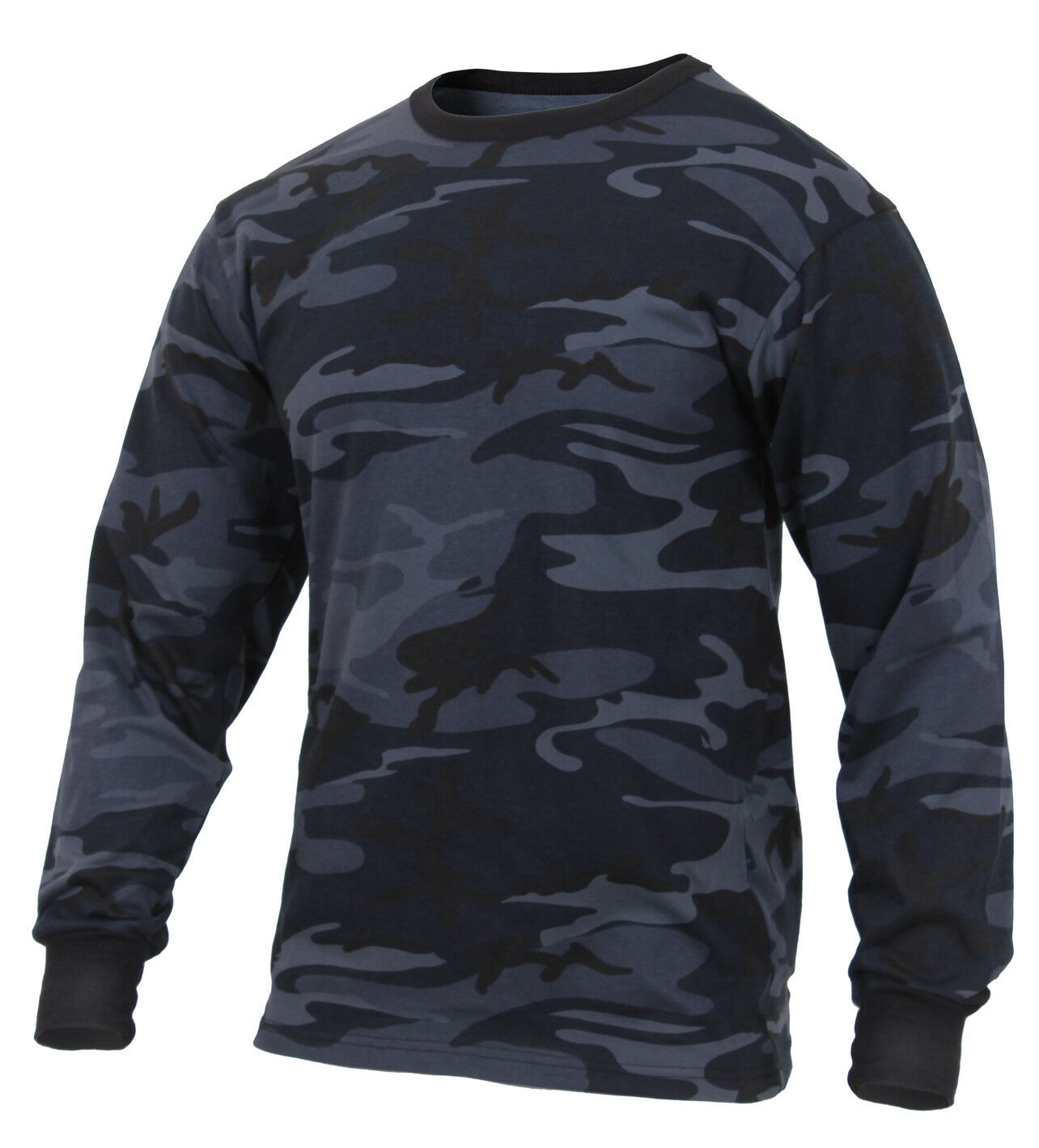 Rothco Long Sleeve Color Camo T-Shirt - Dark Blue Camo