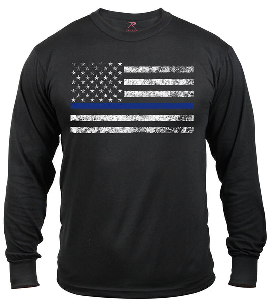 Rothco Long Sleeve Thin Blue Line T-Shirt