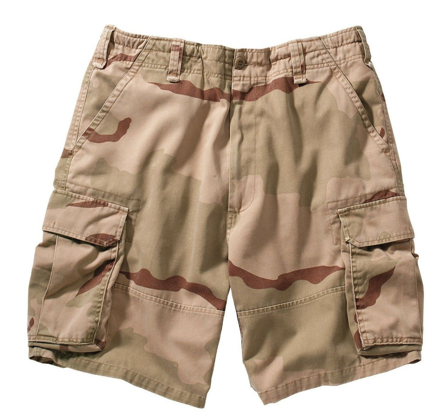 Rothco Vintage Camo Paratrooper Cargo Shorts - Tri Color Desert Camo