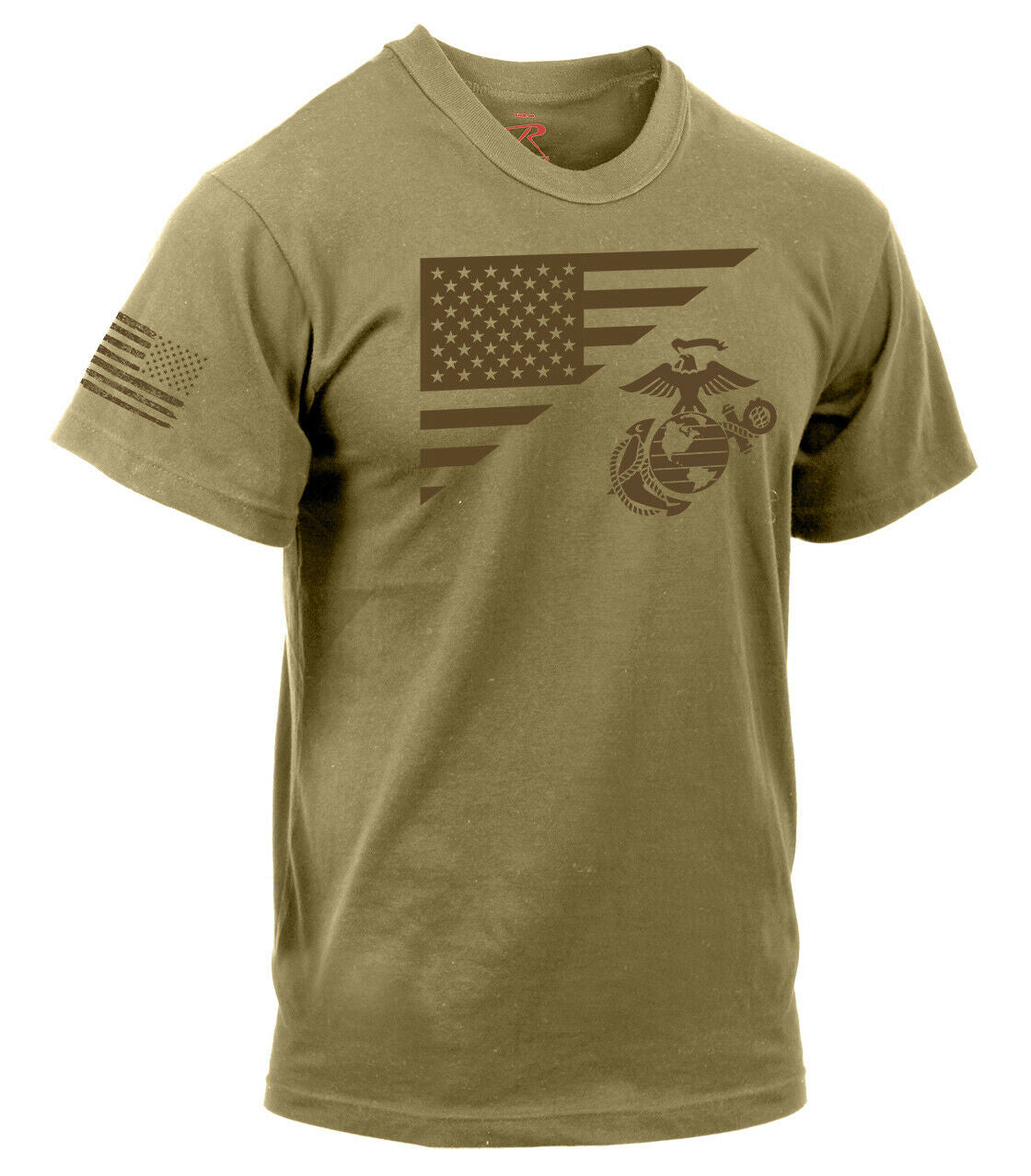 Rothco US Flag / USMC Eagle, Globe, & Anchor T Shirt