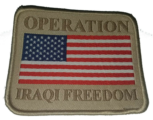 Military Patch OIF Iraq Operation Iraqi Freedom US Flag USA RWB Genuine