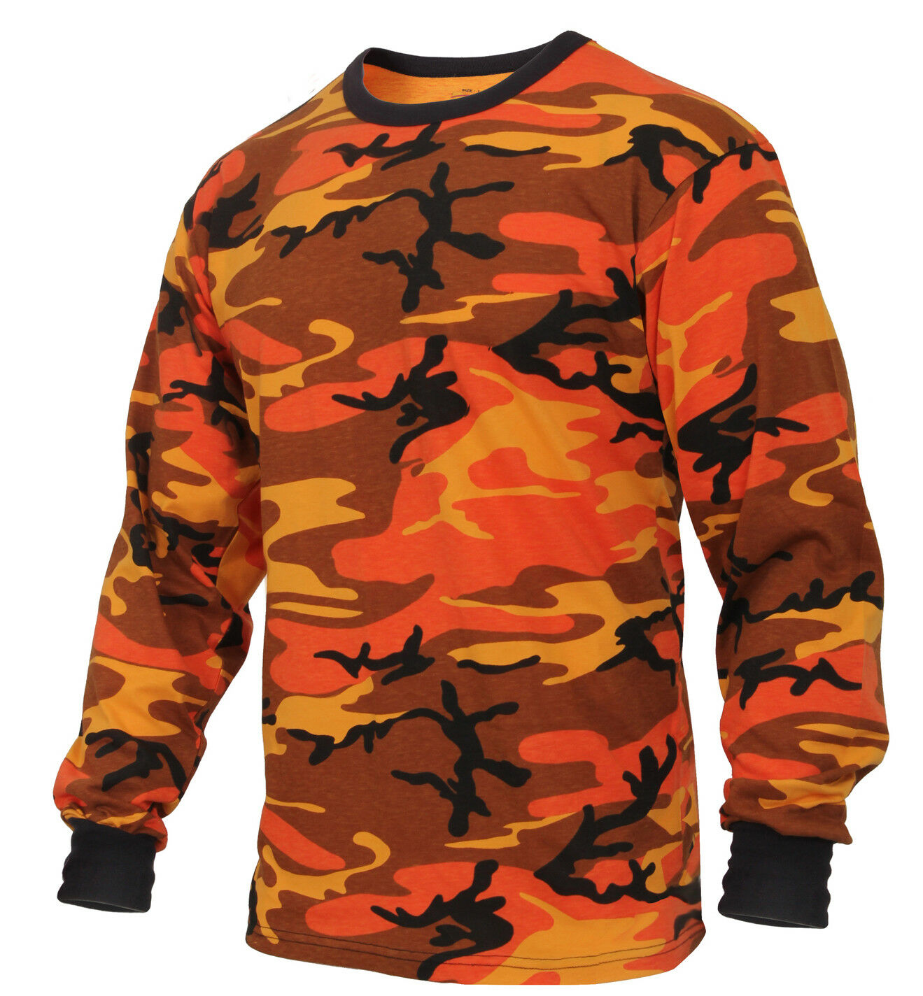 Rothco Long Sleeve Color Camo T-Shirt - Savage Orange Camo