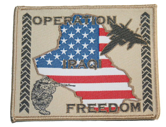 oif military patch operation iraqi freedom iraq soldier fighter plane map