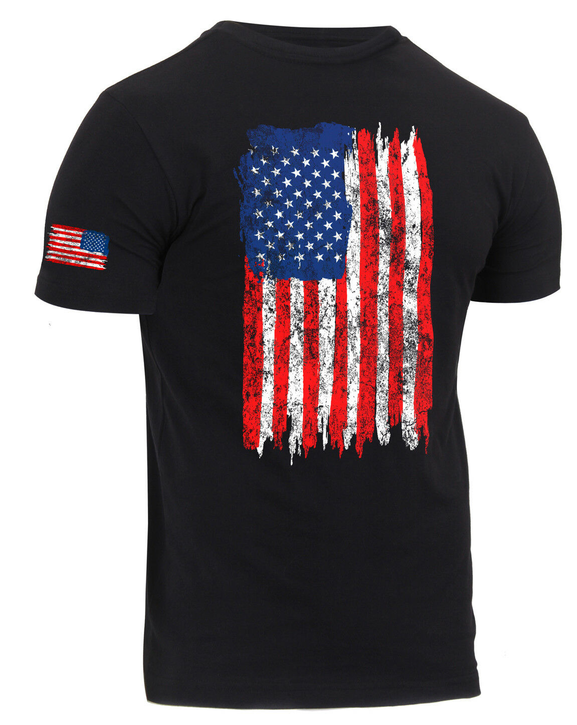 Rothco Distressed US Flag Athletic Fit T-Shirt - Red White and Blue