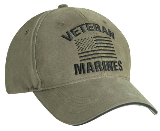 Rothco Marines Vintage Veteran Low Profile Cap - Olive Drab
