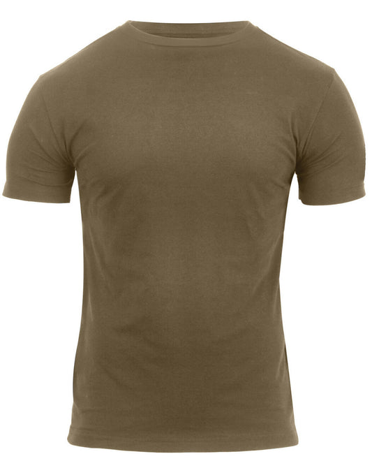 Rothco Athletic Fit Solid Color Military T-Shirt - AR 670-1 Coyote Brown