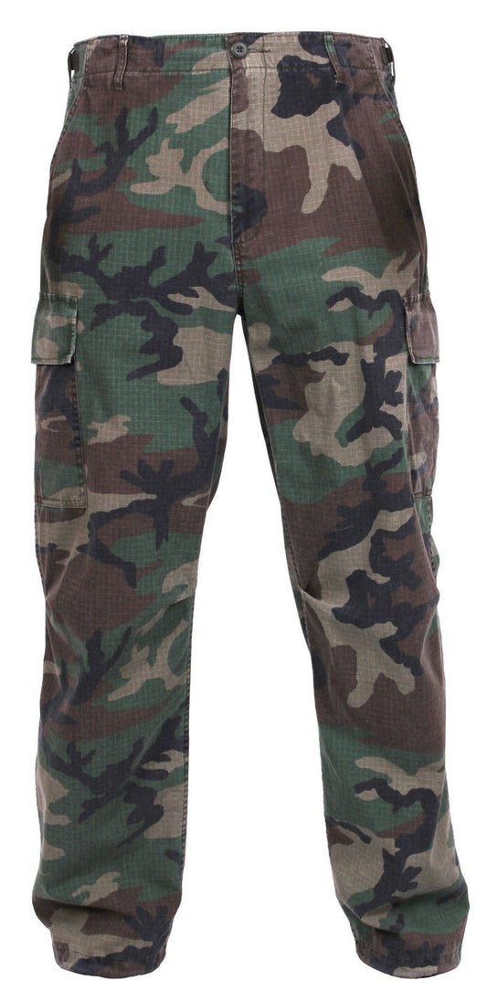 Rothco Vintage Vietnam Rip-Stop Fatigue Pants - Woodland Camo