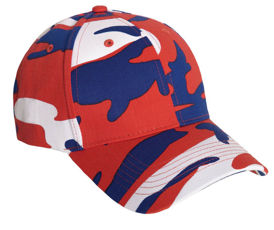 Rothco Color Camo Supreme Low Profile Cap - Red White and Blue Camo