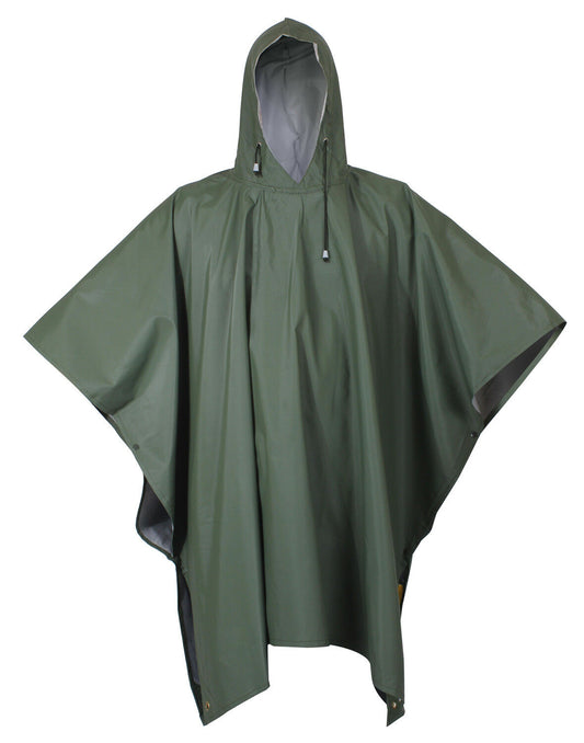 Rothco Rubberized Rainwear Poncho - Olive Drab