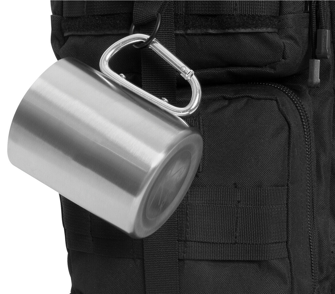 Rothco Insulated Stainless Steel Portable Camping Mug With Carabiner Handle – 15 oz