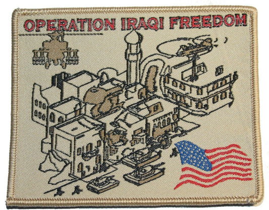 oif military patch operation iraqi freedom iraq town apache helicopter tanks