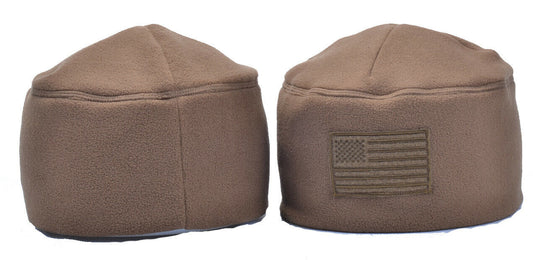 Coyote Brown OCP Army Fleece Winter Hat US Flag Patch Field Operator Watch Cap