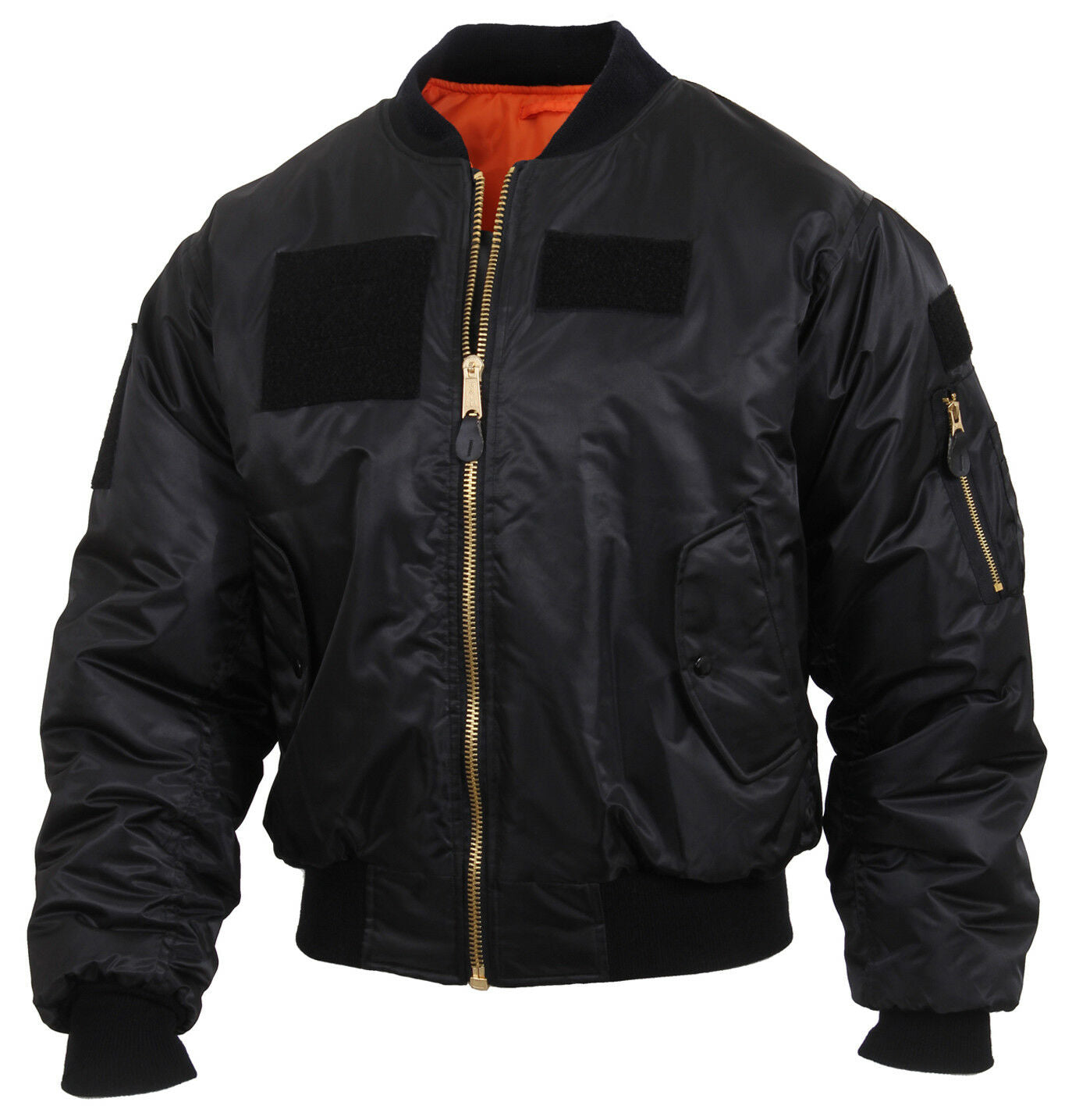 Rothco MA-1 Flight Jacket with Patches - Black