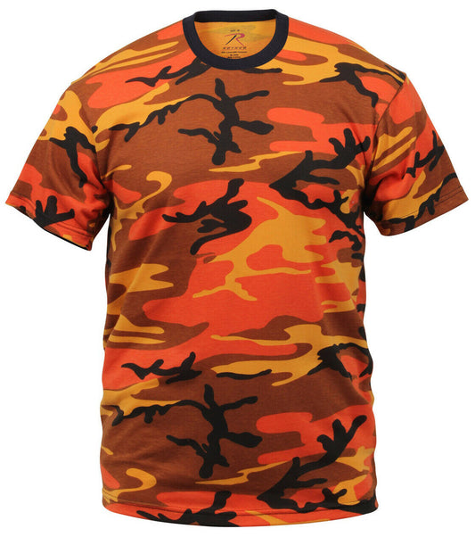 Rothco Color Camo T-Shirts - Savage Orange Camo