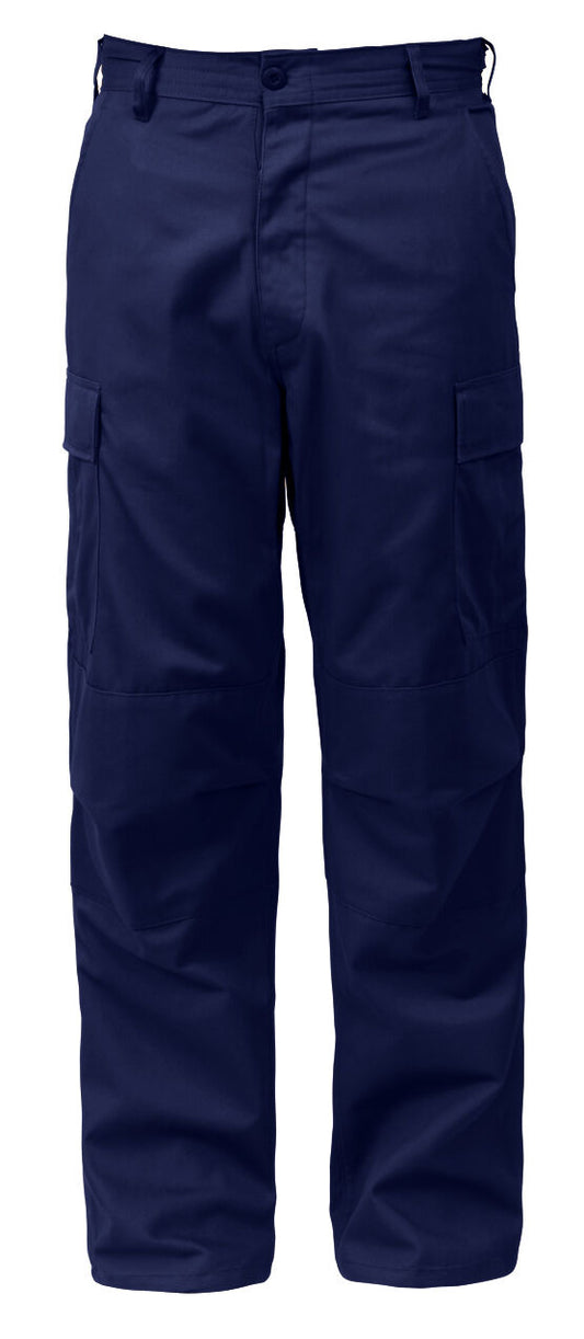 Military Cargo Fatigue BDU Style Pants Midnight Blue Zipper Fly Rothco 5775