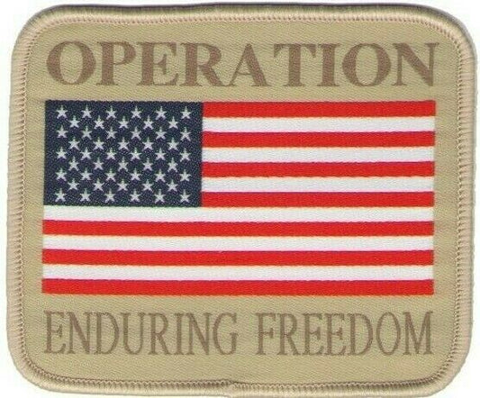 Military USA Flag Patch Operation Enduring Freedom Afghanistan OEF NATO