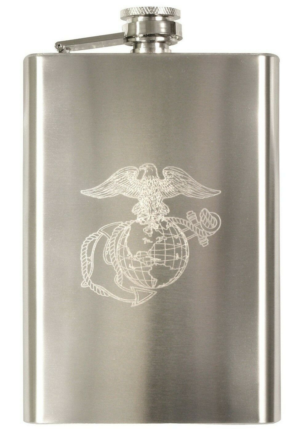 Marines Hip Flask USMC Logo 8 oz Stainless Steel Rothco 631