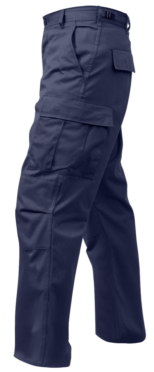 Tactical Pants BDU Style Relaxed Fit Cargo Trousers Blue Zipper Fly Rothco 2961